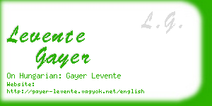 levente gayer business card